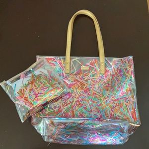 Packed Party bucket bag w/matching zipper pouch